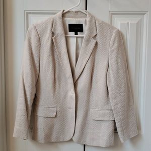 Cream Patterned Banana Republic Blazer